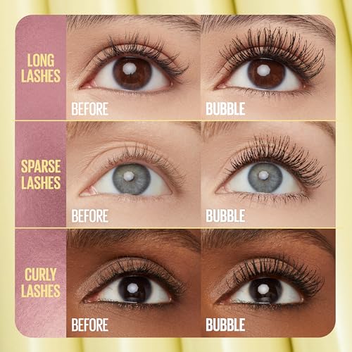 Maybelline The Colossal Bubble Washable Mascara, Buildable Mascara Volume and Length Formula for Bold, Separated Lashes, V...