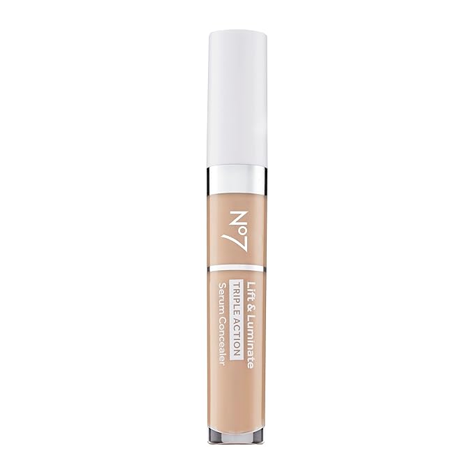 No7 Lift & Luminate Triple Action Serum Concealer - Light - Anti Aging Liquid Concealer Makeup for Blemishes & Dark Circle...
