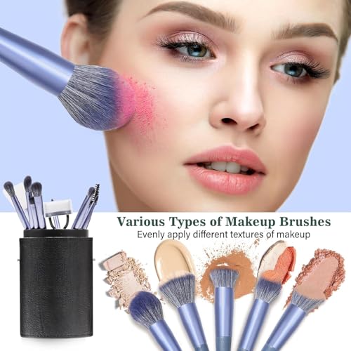 20-Piece Makeup Brush Set Premium Synthetic Fibre Loose Powder Brush, Pressed Powder, Concealer, Eyeshadow Brush(blue)