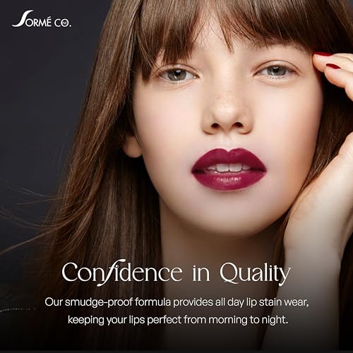 SORMÉ Smooch Proof Lip Stains with Matte Finish - Long lasting Lip Stain with A Felt-tip Nib Precision Lip Marker - Gluten...