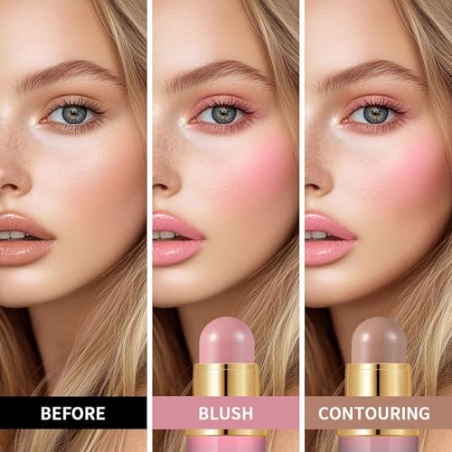 Butter Radiance & Go Dual-Ended Contour & Blush Stick - Multi Use Creamy Makeup Stick for Face, Cheeks, Lips | Buildable, ...