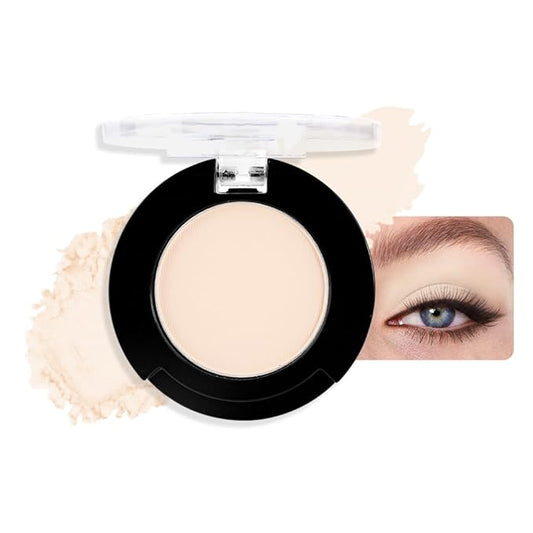 HHLTOH Neutral Light Nude Beige White Single Matte Eye Shadow Palette Naked Eyeshadow Palette Makeup for Old Women de somb...