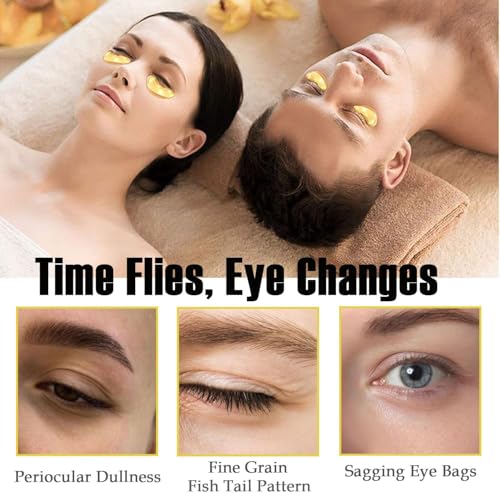 30 Pairs Lip Mask and Under Eye Patches, Crystal Collagen Eye Mask for Puffy Eyes, Effectively Nourishes Eye Masks Skincar...