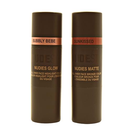 Nudestix Glowy Nude Skin Kit – Full-Size Cream Bronzer & Highlighter Stick Duo for Face, Eyes & Lips | Multi-Use Makeup fo...