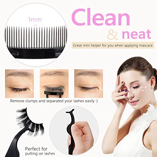 Eyelash Curlers Eyebrow Brush Kit for Women w Lash Curler, Eyelash Comb Seperator, Mascara Brushes, Eyelash Extension Twee...