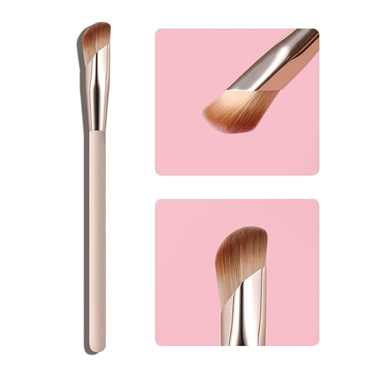 Angled Concealer Brush Under Eye, Medium Nose Contour Brush Foundation Hightlighting Eyeshadow Makeup Brushes with Dense S...