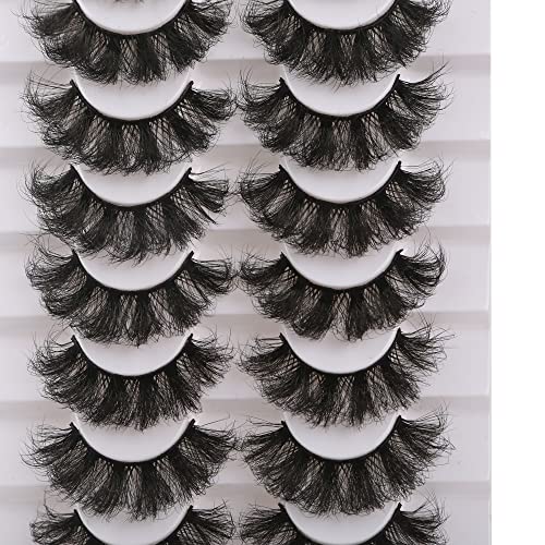 Gmagictobo False Eyelashes Dramatic 3D Faux Mink Lashes 22MM False Lashes Pack Long Luxurious Volume Soft Strip Fake Eye L...