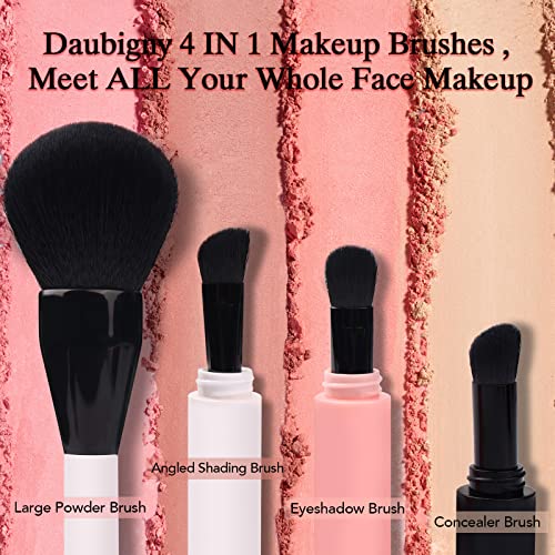 Makeup Brushes Daubigny 4IN1 Powder brush Premium Durable Kabuki Makeup Brush Eyeshadow Brush Concealer Brush Perfect For ...