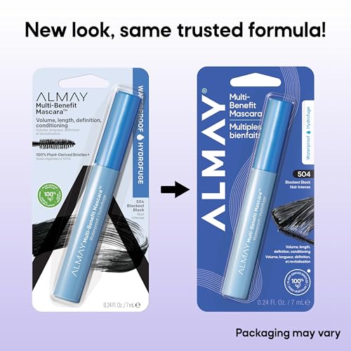 Almay Mascara, Volume, Length, Definition & Conditioning, Multi-Benefit Eye Makeup, Hypoallergenic and Fragrance-Free, 504...