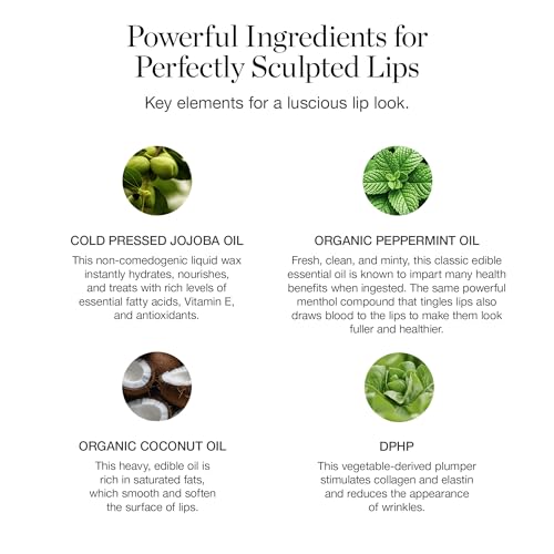 Ogee Tinted Sculpted Lip Oil - Lip Stain Made with 100% Organic Coconut Oil, Jojoba Oil, and Vitamin E - Best as Lip Balm,...