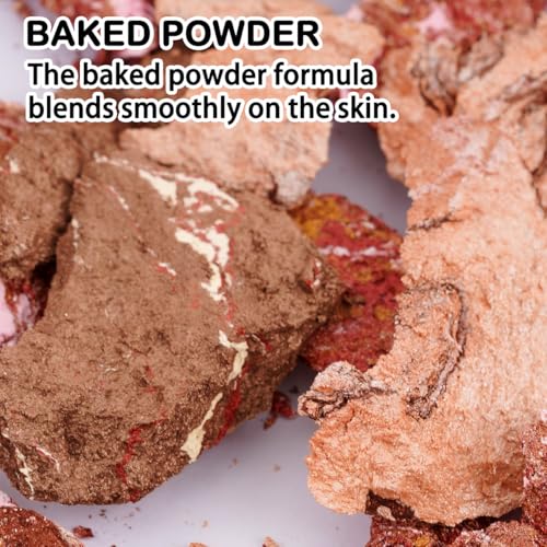 Best Baked Face Palette for Mature Skin – Includes Bronzer, Blush, Highlighter & Eyeshadows – Smooth Velvet Texture, Vegan...