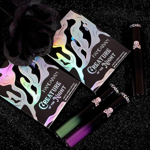 4Pcs Dark Red Purple Blue Black Matte Liquid Lipstick Sets,Matte Lipstick Lip Stain Long Lasting 24 Waterproof Lip Gloss G...