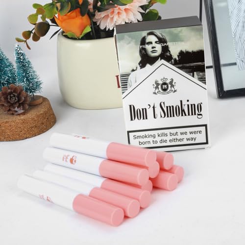 10 Colors Matte Lipstick Cigarettes Set,Red Matte Lipstick Lip Tint Stain Set,Waterproof Long Lasting Lipsticks 24 hours,G...