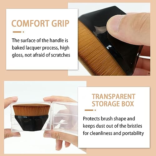 Ksvsonrvi Foundation Brush, Flat Top Kabuki Soft Premium Makeup Brush Tool Perfect for Liquid, Cream, and Powder Cosmetics...
