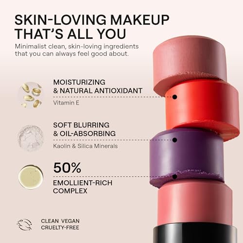 Nudestix Nudies Blush Stick – 3-in-1 Cream Blush for Cheeks, Eyes & Lips with Built-In Brush | Soft Matte Finish for a Nat...