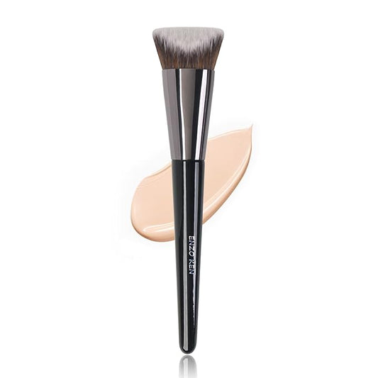 ENZO KEN Angled Foundation Brush for Liquid Makeup, Contour Foundation Brush, Cream Contour Brushes for Makeup, Pinnacle F...