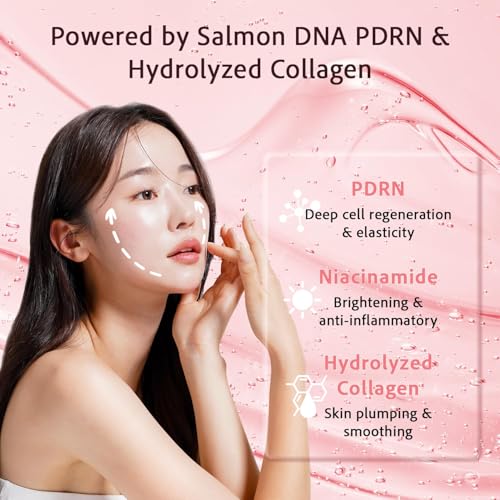 realori Salmon DNA PDRN Collagen Face Mask – Korean Face Mask for Glass Skin – Collagen Face Masks Skincare Overnight Hydr...