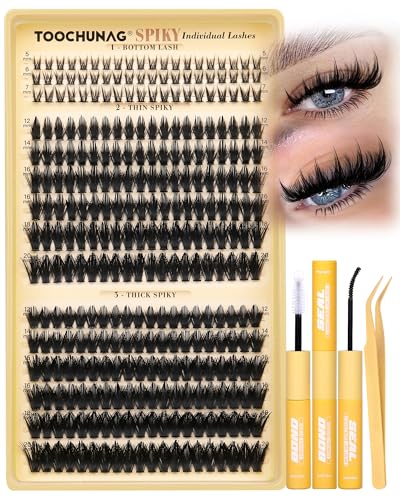 Lash Clusters Kit Manga Eyelash Clusters 300pcs DIY Lash Extension Kit with Bottom Lashes 12-20mm Anime Cluster Lashes Vol...