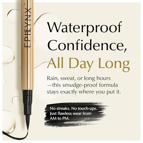 Liquid Eyeliner - Hypoallergenic Eyeliner with Fine Brush Tip, Long-Lasting Waterproof Eye Liner - Cruelty-Free, Vegan, Hy...