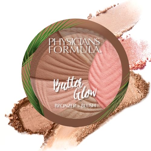 Physicians Formula Butter Glow Bronzer + Blush, Ultra Creamy 2-in-1 Formula, Illuminating & Moisturizing Butter Blend - He...