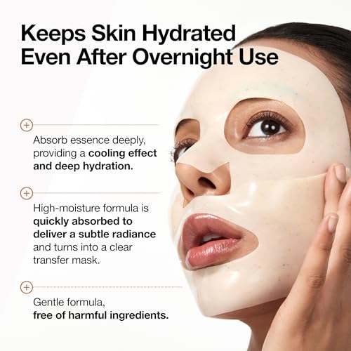 ANUA Rice 70 Glow Collagen Mask, Overnight Face Mask for Glass Skin, Ceramide, Collagen Facial Mask, Skin Moisture Barrie...