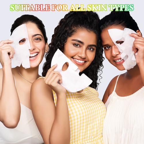 10PCS Hydrating Face Masks,Moisturizing Facial Masks for Women and Men,Fruit Overnight Facial Sheet Mask,Lightweight and N...