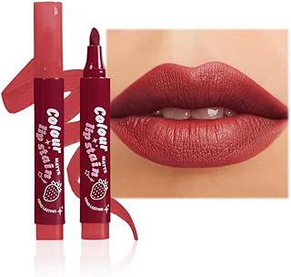Hxssll Lip Stain, Waterproof lip tint, Matte Color Look, Longlasting All Day Wear Lip Color, Smudge Proof Natural Finish, ...