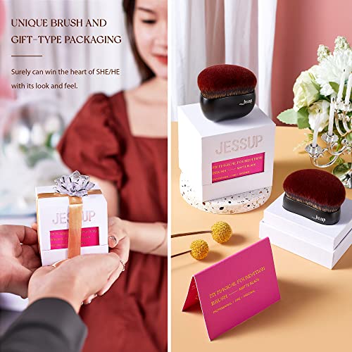 Jessup Foundation Brush Large Kabuki Makeup Brush for Face Body Blending Buffing Stippling Liquid Powder Cream Flawless wi...