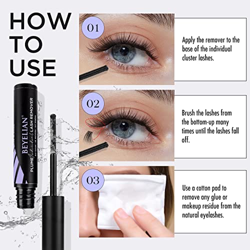 Lash Remover, Cluster Lash Glue Remover Eyelash Remover for Cluster Lashes Lash Adhesive Remover Glue Remover Mascara Wand...