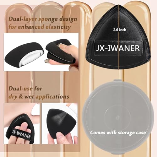 Flat Foundation Brush + Makeup Sponge, Korean Makeup Set Liquid Foundation Concealer Brush and Makeup Sponge for Blending,...