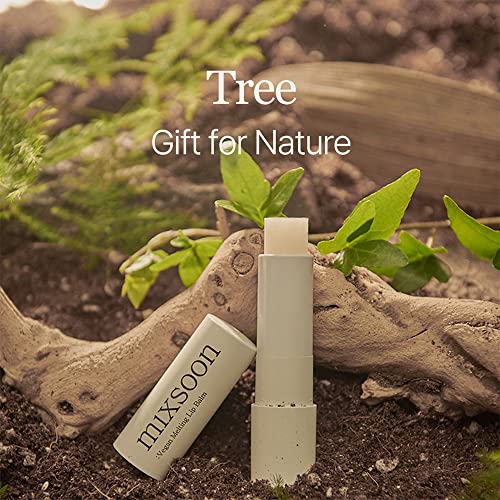 mixsoon Vegan Melting Lip Balm (Clear) - Moisturizing and Softening Lip Care, Shea Butter, Transparent Finish for Smooth H...