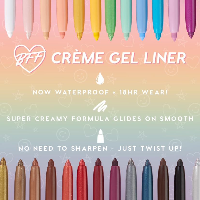 ColourPop Crème Gel Waterproof Eyeliner - 18HR Wear, Ultra-Pigmented Eyeliner Pencil with Matte & Metallic Finishes - Smud...