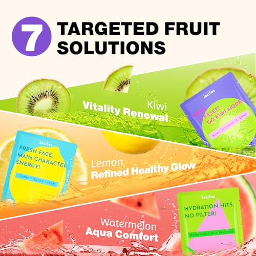 ZealSea Clean Beauty Face Masks Skincare, Minimalism 15 Ingredients Sheet Mask, Dopamine Color Design Facial Mask, Sleepov...