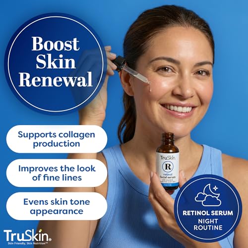 TruSkin Retinol Serum for Face – Gentle, Skin Friendly Anti-Aging Retinoid with Hyaluronic Acid, Cica & Vitamin E – Retino...