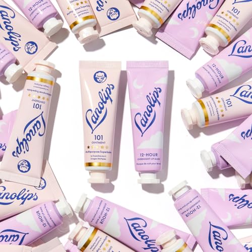 Lanolips 101 Lanolin Lip Balm & Overnight Lip Mask Duo - Heroes Kit for Complete Day to Night Care - Deeply Hydrating Mois...