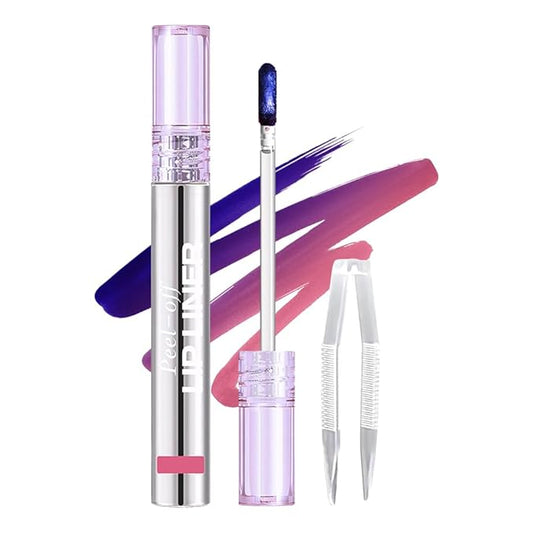 JUAAZIN Matte Lip Stain Peel Off Lip liner Tattoo, Dark Raspberry Liquid Lips Gloss Peel Off Masque, for Women Long Lastin...