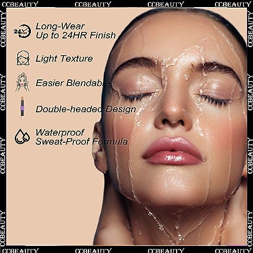 CCbeauty 2-IN-1 Matte Contour Stick,Cream Dual Highlight Concealer Stick, Highlighting & Contouring Kit, Bronzer Highlight...