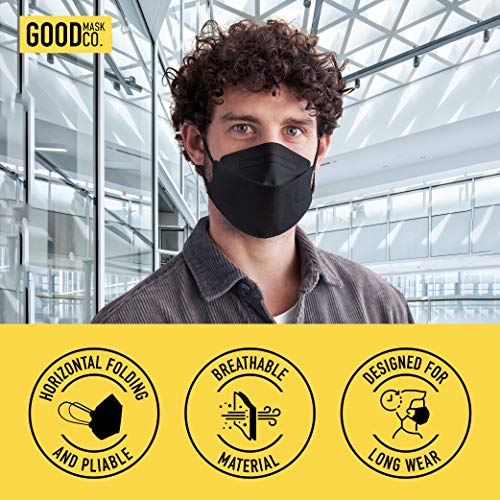 Good Mask Co. Good Comfort KN95 Face Mask, Disposable KN95 Face Mask, Folding, Filter Efficiency 95%, Comfortable Face Mas...