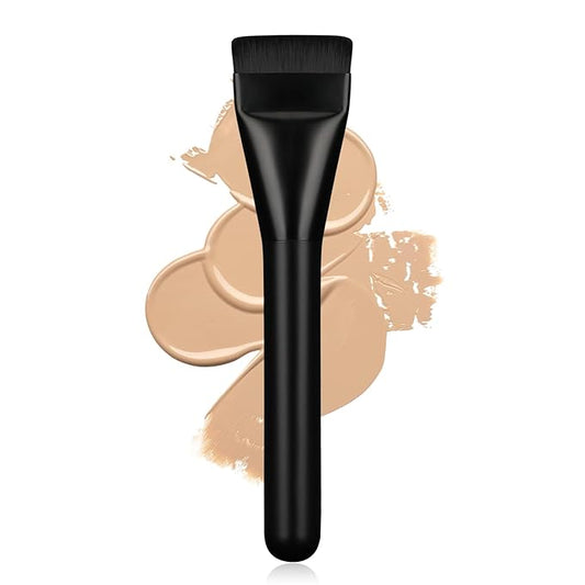 BEAUTYFACTOR Flat Foundation Brush,Korean Makeup Brush Spatula Facial Brush for Liquid Foundation,Premium Face Makeup Brus...