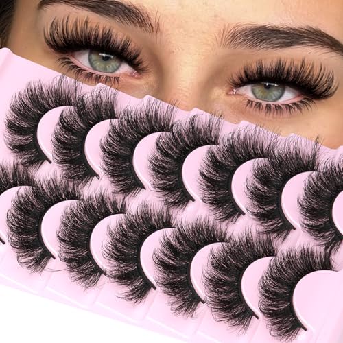 Mink Lashes Thick Eyelashes Flutter Volume False Eyelashes 20MM Long Fake Eyelashes Dramatic Full 5D Faux Mink Eyelashes B...