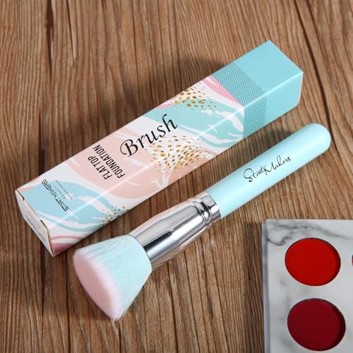 Makeup Brushes Foundation Brush for Liquid Makeup, Flat Top Kabuki Foundation Brush Premium Make up Brushes Liquid Blendin...