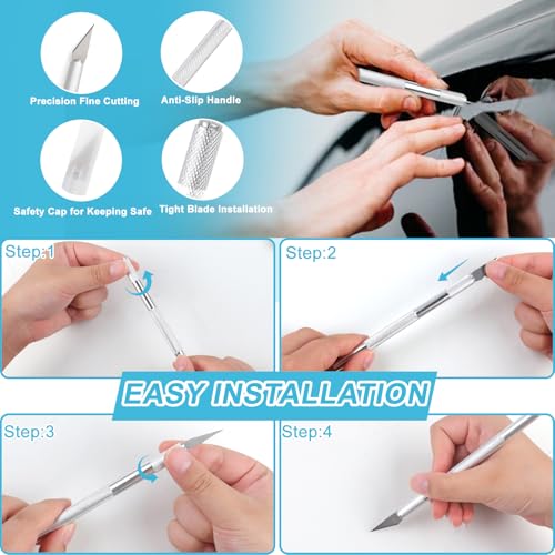 10PCS Window Tint Tools Kit, Premium Vinyl Wrap Kit, Easy to Apply Glass & Window Film Application Kit, Vehicle Vinyl Wrap...