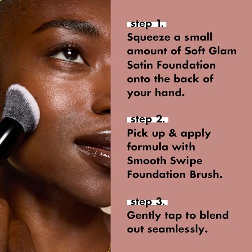 e.l.f. Smooth Swipe Foundation Brush, Face Makeup Brush For A Natural-Looking Finish, For Liquid & Cream Formulas, Vegan &...