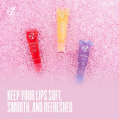 W7 Gloss Away Trio - Hydrating Lip Balm Gift Set with Shea Butter & Fruit Extracts - Restores Chapped & Dry Lips - Vegan &...