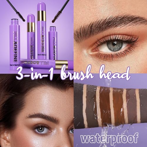 JUAAZIN 3 In 1 Hair Color Concealer Stick - Temporary Gray Hair Cover Up, Root Touch Up Hair Mascara with Precision Applic...