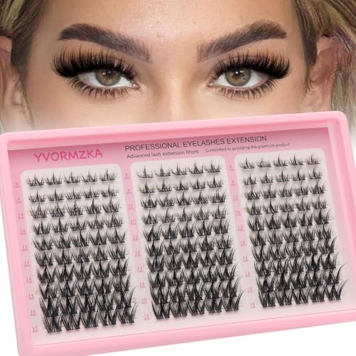YVORMZKA Manga Lash Clusters Kit - Wispy Eyelash Clusters, Individual Lashes Clusters DIY Lash Extension Kit (Cutey)