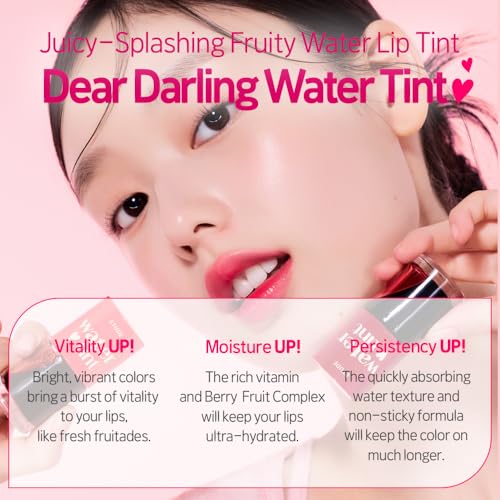 ETUDE Dear Darling Water Tint 3 SET (Strawberry Ade, Cherry Ade, Red Grapefruit Ade, 9g*3) | Vivid Color Lip Stain with Mo...