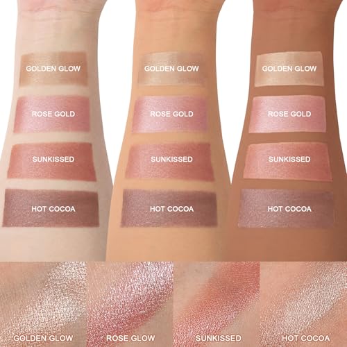 UCANBE Cream Bronzer for Face & Body, Natural Rose Gold Sun-Kissed Glow Blusher, Buildable Luminous for Long Lasting Rosy ...