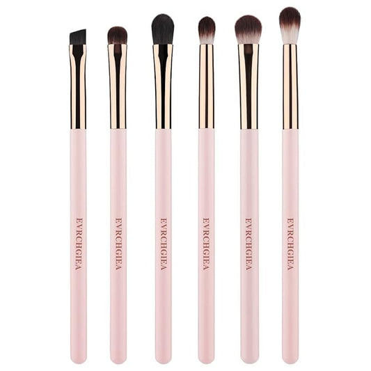 Eye Makeup Brush Set, 6 Pcs Professional Blending Eyeshadow Makeup Brushes for Concealer Eyebrows Eyeliner, Soft Hairs & W...