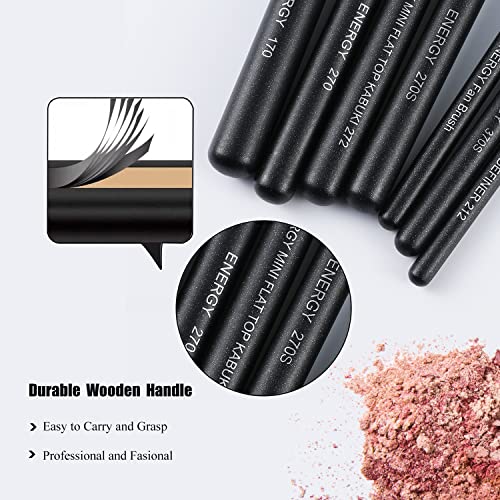 ENERGY Makeup Brushes Premium Synthetic Foundation Powder Concealers Eye Shadows Mascara Eyeliner Brow Fan Blush Makeup Br...